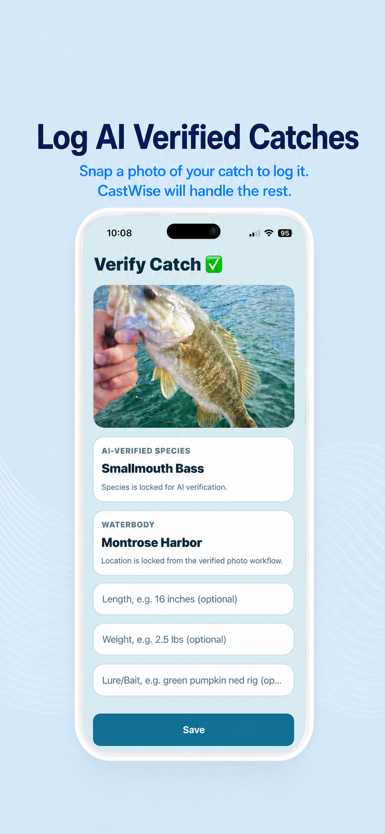 CastWise AI verified catches screen